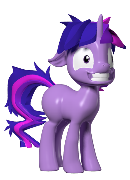 Size: 430x592 | Tagged: safe, artist:clawed-nyasu, derpibooru import, twilight sparkle, pony, unicorn, lesson zero, 3d, 3d model, missing cutie mark, simple background, transparent background, twilight snapple, unicorn twilight