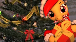 Size: 3840x2160 | Tagged: safe, artist:epiclper, derpibooru import, oc, oc:epiclper, unofficial characters only, pony, 3d, candy, candy cane, christmas, christmas ornament, christmas tree, decoration, food, holiday, present, solo, source filmmaker, tree