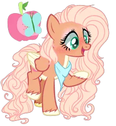 Size: 1650x1800 | Tagged: safe, artist:gihhbloonde, derpibooru import, oc, unofficial characters only, pegasus, pony, bandana, blushing, female, freckles, mare, offspring, open mouth, parent:big macintosh, parent:fluttershy, parents:fluttermac, simple background, solo, transparent background, two toned wings, unshorn fetlocks, wings