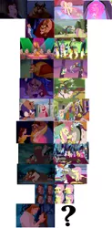 Size: 2382x4832 | Tagged: safe, derpibooru import, edit, edited screencap, screencap, discord, fluttershy, rainbow dash, pony, discordant harmony, keep calm and flutter on, make new friends but keep discord, season 9, the beginning of the end, the return of harmony, to where and back again, spoiler:s09, beauty and the beast, fan theory, implied discoshy, implied shipping, implied straight