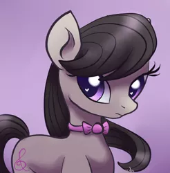 Size: 550x560 | Tagged: safe, artist:tuxisthename, derpibooru import, octavia melody, earth pony, pony, bowtie, cute, female, heart eyes, mare, purple background, simple background, solo, tavibetes, wingding eyes