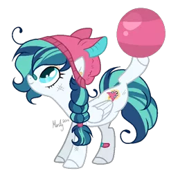 Size: 656x665 | Tagged: safe, artist:lullabyprince, artist:mintoria, derpibooru import, oc, oc:melee fire, unofficial characters only, pegasus, pony, ball, bandaid, base used, beanie, female, hat, mare, scrapes, simple background, solo, transparent background