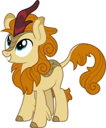 Size: 893x1080 | Tagged: artist:iknowpony, autumn afternoon, background kirin, cute, derpibooru import, kirin, kirinbetes, male, safe, simple background, smiling, solo, sounds of silence, .svg available, transparent background, vector