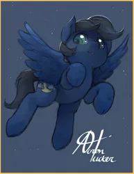 Size: 1280x1656 | Tagged: safe, artist:alts-art, derpibooru import, oc, oc:night skies, unofficial characters only, pegasus, pony, colored sketch, cute, female, filly, flying, looking down, night, signature, simple background, sketch, solo, spread wings, stars, wings