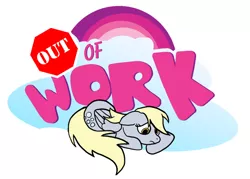 Size: 1400x1000 | Tagged: safe, artist:outofworkderpy, derpibooru import, derpy hooves, ditzy doo, pegasus, pony, comic:out of work derpy, comic, female, floppy ears, header, mare, outofworkderpy, prone, sad, solo, tumblr, tumblr comic