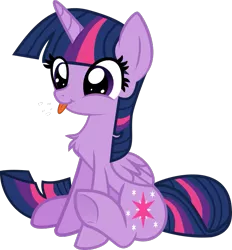 Size: 679x732 | Tagged: safe, artist:crystalmagic6, artist:liaaqila, derpibooru import, twilight sparkle, twilight sparkle (alicorn), alicorn, pony, :p, chest fluff, cute, female, fluffy, happy, inkscape, mare, raspberry, silly, simple background, sitting, smiling, solo, tongue out, transparent background, twiabetes, twily, vector