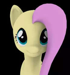 Size: 273x296 | Tagged: safe, artist:hashbro, derpibooru import, fluttershy, pony, 3d, 3d model, incomplete, solo, wip