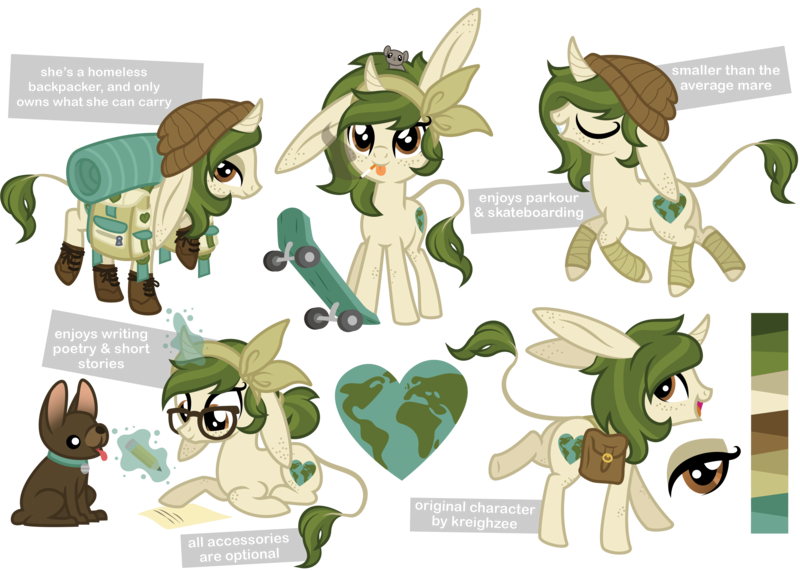 Size: 3355x2394 | Tagged: safe, artist:ivyhaze, derpibooru import, oc, oc:wanderlust, unofficial characters only, dog, donkey, hybrid, mule, pony, unicorn, muleicorn, ponysona, show accurate, simple background, skateboard, transparent background