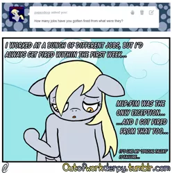 Size: 1280x1291 | Tagged: safe, artist:outofworkderpy, derpibooru import, derpy hooves, ditzy doo, pegasus, pony, comic:out of work derpy, comic, female, floppy ears, mare, outofworkderpy, sad, solo, tumblr, tumblr comic