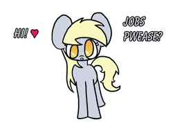 Size: 1400x1000 | Tagged: safe, artist:outofworkderpy, derpibooru import, derpy hooves, ditzy doo, pegasus, pony, comic:out of work derpy, comic, female, looking at you, mare, no pupils, outofworkderpy, simple background, solo, style emulation, tumblr, tumblr comic, white background