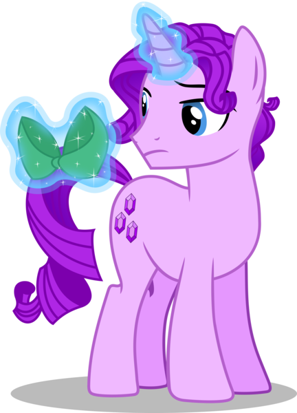 Size: 2458x3415 | Tagged: safe, artist:tacos67, derpibooru import, oc, oc:amethyst, pony, bow, magic, male, simple background, solo, stallion, transparent background