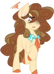 Size: 400x549 | Tagged: safe, artist:drunkencoffee, derpibooru import, oc, oc:butter pecan, earth pony, pony, female, mare, simple background, solo, transparent background