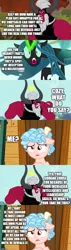 Size: 500x1759 | Tagged: safe, derpibooru import, edit, edited screencap, editor:lord you know who, screencap, cozy glow, lord tirek, queen chrysalis, changeling, changeling queen, pegasus, pony, comic:the epilogue, sparkle's seven, comic, fanfic art, female, filly, legion of doom, screencap comic