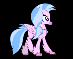 Size: 1146x917 | Tagged: animated, artist:shelikof launch, black background, classical hippogriff, cute, derpibooru import, diastreamies, gif, hippogriff, looking at something, loop, pocket ponies, safe, show accurate, side view, silverstream, simple background, solo, vector, walk cycle, walking