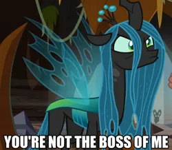 Size: 704x615 | Tagged: safe, derpibooru import, edit, edited screencap, screencap, grogar, queen chrysalis, changeling, changeling queen, pony, the beginning of the end, angry, baby talk, brat, burn, caption, cropped, cute, cutealis, dialogue, dork, dorkalis, faic, female, floppy ears, frown, image macro, immature, intimidating, looking at you, looking up, madorable, mare, menacing, pouting, queen chrysalis is not amused, reaction image, savage, silly, silly pony, solo focus, spoiled, text, unamused, whining, your argument is invalid
