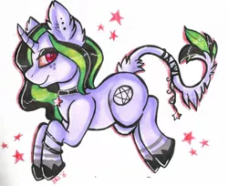 Size: 1280x1047 | Tagged: safe, artist:blazedthylacine, derpibooru import, oc, pony, unicorn, female, mare, pentagram, ponysona, simple background, stars, white background