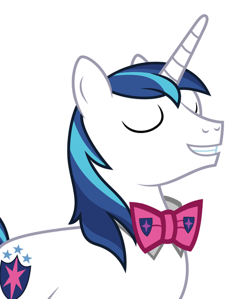 Size: 2800x3344 | Tagged: safe, artist:dashiesparkle, artist:disneymarvel96, derpibooru import, edit, vector edit, shining armor, pony, bowtie, bowties are cool, content, eyes closed, happy, vector