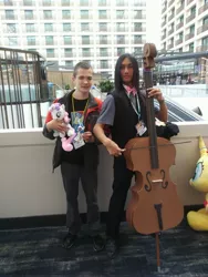 Size: 3120x4160 | Tagged: babscon, babscon 2019, brony, cello, clothes, convention, cosplay, costume, derpibooru import, human, irl, irl human, musical instrument, octavia melody, photo, safe