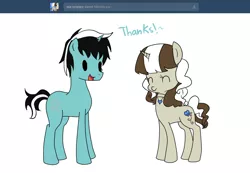 Size: 1000x691 | Tagged: safe, artist:askstaticwave, derpibooru import, oc, oc:lovelace, oc:static wave, unofficial characters only, pony, unicorn, female, male, mare, stallion