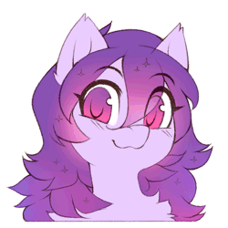Size: 1000x999 | Tagged: safe, artist:share dast, derpibooru import, oc, oc:share dast, unofficial characters only, pony, animated, blushing, bust, chest fluff, cute, daaaaaaaaaaaw, ear fluff, eye clipping through hair, floppy ears, frame by frame, looking at you, no pupils, ocbetes, portrait, simple background, solo, white background