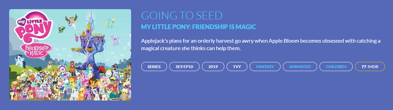 Size: 1160x325 | Tagged: apple bloom, applejack, derpibooru import, going to seed, safe, season 9, spoiler:s09, synopsis, text, text only, whensiton