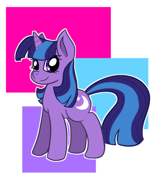Size: 600x667 | Tagged: safe, artist:cenonplusfish, derpibooru import, twilight sparkle, twilight twinkle, pony, unicorn, abstract background, female, looking at you, mare, smiling, solo