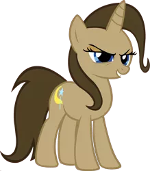 Size: 1920x2187 | Tagged: safe, derpibooru import, edit, vector edit, doctor whooves, time turner, trixie, pony, unicorn, ponyar fusion, female, fusion, mare, palette swap, recolor, simple background, smiling, smirk, solo, transparent background, vector