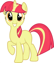 Size: 1920x2233 | Tagged: safe, derpibooru import, edit, vector edit, apple bloom, twilight sparkle, pony, unicorn, ponyar fusion, female, fusion, mare, palette swap, raised hoof, recolor, simple background, smiling, solo, teeth, transparent background, unicorn twilight, vector