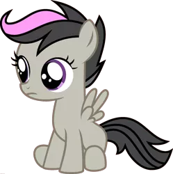 Size: 1920x1927 | Tagged: safe, derpibooru import, edit, vector edit, octavia melody, scootaloo, pegasus, pony, ponyar fusion, female, filly, foal, fusion, palette swap, recolor, simple background, sitting, solo, transparent background, vector