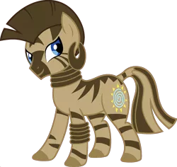 Size: 1920x1810 | Tagged: derpibooru import, doctor whooves, ear piercing, earring, edit, female, fusion, jewelry, leg rings, mare, neck rings, palette swap, piercing, ponyar fusion, recolor, safe, simple background, solo, time turner, transparent background, vector, vector edit, zebra, zecora