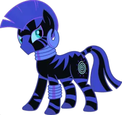 Size: 1920x1810 | Tagged: derpibooru import, ear piercing, earring, edit, female, fusion, jewelry, leg rings, mare, neck rings, nightmare moon, palette swap, piercing, ponyar fusion, recolor, safe, simple background, solo, transparent background, vector, vector edit, zebra, zecora