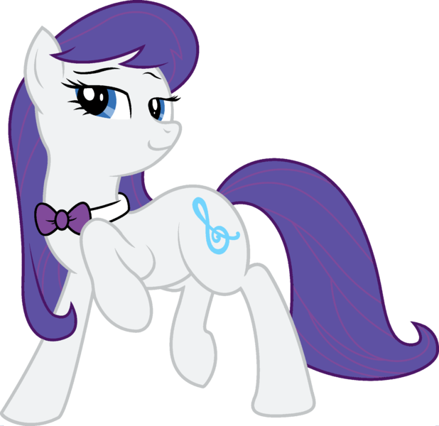 Size: 1920x1865 | Tagged: safe, derpibooru import, edit, vector edit, octavia melody, rarity, earth pony, pony, ponyar fusion, bowtie, female, fusion, mare, palette swap, raised hoof, recolor, simple background, solo, transparent background, vector