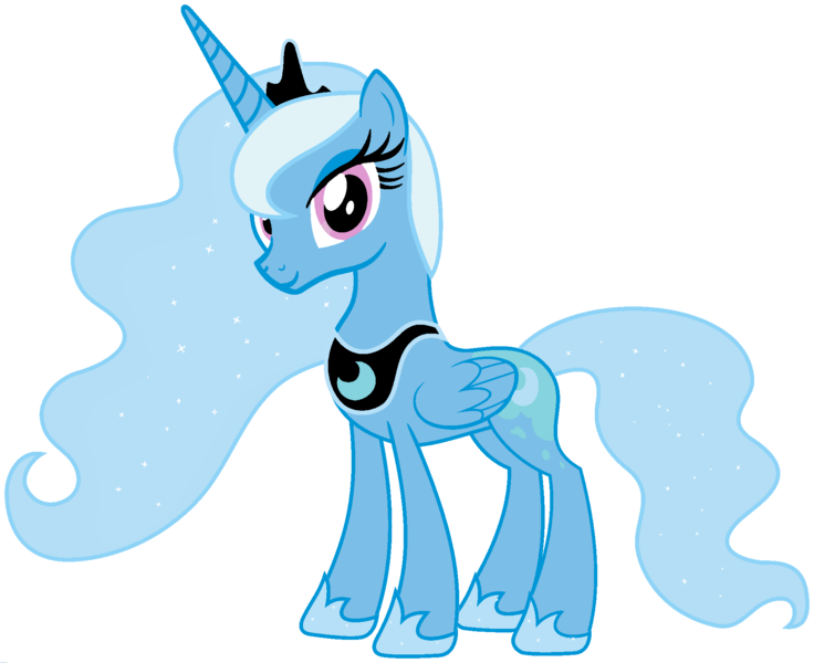Size: 1920x1566 | Tagged: safe, derpibooru import, edit, vector edit, princess luna, trixie, alicorn, pony, ponyar fusion, alicornified, ethereal mane, female, fusion, hoof shoes, mare, palette swap, peytral, race swap, recolor, simple background, solo, transparent background, trixiecorn, vector
