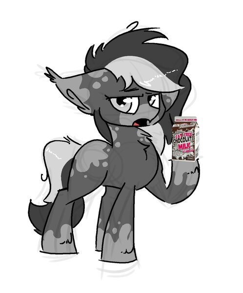 Size: 1192x1436 | Tagged: safe, artist:cocoamilk, artist:northwindsmlp, derpibooru import, oc, oc:chocolate milk, earth pony, pony, chocolate, chocolate milk, female, food, milk