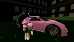 Size: 1920x1080 | Tagged: safe, derpibooru import, oc, oc:paisy pennings, pony, 3d, car, female, gmod, mare, pac3, solo, tongue out, visor