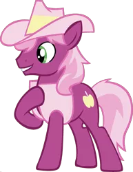 Size: 1920x2482 | Tagged: safe, derpibooru import, edit, vector edit, braeburn, cheerilee, earth pony, pony, ponyar fusion, cowboy hat, fusion, hat, hoof on chest, male, palette swap, recolor, simple background, solo, stallion, transparent background, vector