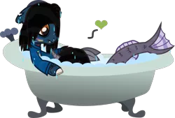 Size: 2001x1355 | Tagged: suggestive, artist:lightningbolt, derpibooru import, ponified, ponified:kellin quinn, ponified:oliver sykes, half-siren, hybrid, pony, undead, zombie, zombie pony, .svg available, bags under eyes, bath, bathtub, blood, bloodshot eyes, blushing, bone, bring me the horizon, claw foot bathtub, colored blushing, colored pupils, curved horn, dripping, fangs, fish tail, floppy ears, gay, heart, horn, image, implied blowjob, implied oral, implied sex, lip piercing, looking down, male, nosebleed, nudity, piercing, rainbow blood, scar, shipping, shocked, show accurate, show accurate porn, simple background, sleeping with sirens, sonic the hedgehog, sonic the hedgehog (series), stallion, svg, tattoo, tilde, torn ear, transparent background, under the surface, underwater, vector, water, wet, wet mane