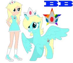 Size: 590x516 | Tagged: safe, artist:ayang888, artist:selenaede, derpibooru import, ponified, alicorn, human, pony, equestria girls, barely eqg related, barely pony related, base used, clothes, crossover, crown, equestria girls style, equestria girls-ified, jewelry, nintendo, princess rosalina, regalia, rosalina, shoes, super mario bros., super smash bros.