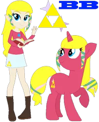 Size: 436x536 | Tagged: safe, artist:ayang888, artist:selenaede, derpibooru import, ponified, human, hylian, pony, unicorn, equestria girls, base used, book, boots, clothes, crossover, equestria girls style, equestria girls-ified, high heel boots, high heels, nintendo, princess zelda, shoes, super smash bros., the legend of zelda, the legend of zelda: skyward sword