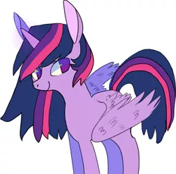 Size: 500x494 | Tagged: dead source, safe, artist:onicka12, derpibooru import, twilight sparkle, twilight sparkle (alicorn), alicorn, pony, cute, female, mare, no pupils, simple background, solo, twiabetes, white background