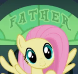 Size: 328x314 | Tagged: safe, derpibooru import, fluttershy, pony, implied mr. shy, mobile game