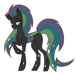 Size: 1920x1858 | Tagged: artist:kxttponies, changeling, changeling oc, changepony, derpibooru import, hybrid, interspecies offspring, magical lesbian spawn, oc, offspring, parent:queen chrysalis, parent:rainbow dash, parents:chrysadash, safe, simple background, solo, transparent background, unofficial characters only