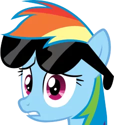 Size: 5000x5447 | Tagged: safe, artist:suxtonhael, derpibooru import, rainbow dash, pegasus, pony, lesson zero, bust, female, looking at something, mare, simple background, solo, sunglasses, transparent background, vector