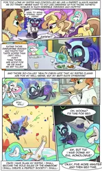 Size: 689x1159 | Tagged: safe, artist:candyclumsy, derpibooru import, nightmare moon, princess celestia, princess luna, alicorn, pony, comic:attempted sorroricide, bed, canterlot, canterlot castle, comic, cute, female, filly, lunabetes, moon, night, nightmare woon