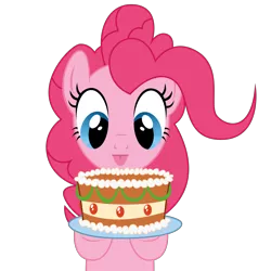 Size: 3000x3000 | Tagged: safe, artist:erisgrim, derpibooru import, pinkie pie, earth pony, pony, :p, cake, cute, diapinkes, female, food, mare, silly, simple background, solo, tongue out, transparent background, vector