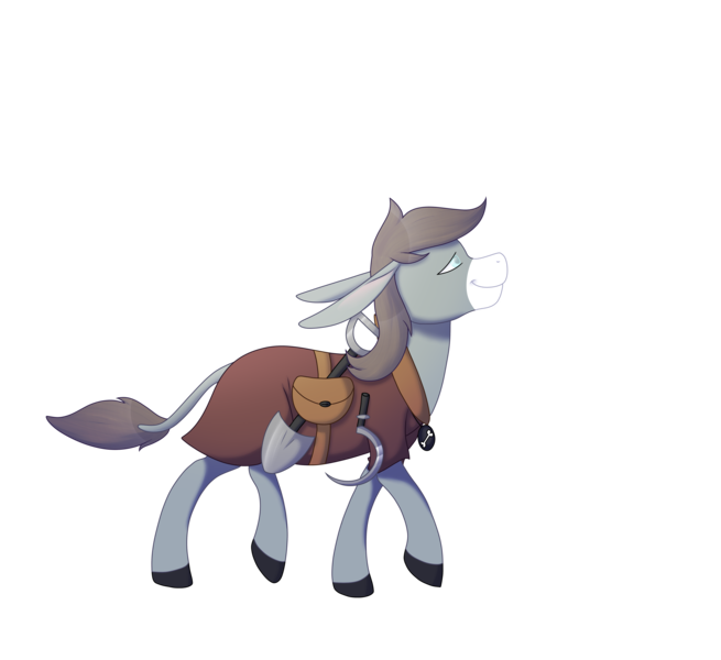 Size: 6000x5500 | Tagged: safe, artist:nivimonster, derpibooru import, oc, oc:oracle daisy, donkey, ghost, pony, undead, absurd resolution, clothes, female, scythe, shovel, simple background, solo, transparent background