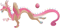Size: 1438x691 | Tagged: safe, artist:bijutsuyoukai, derpibooru import, oc, ponified, unofficial characters only, draconequus, food pony, original species, pony, colored claws, donut, draconequified, draconequus oc, food, food draconequus, paw pads, rainbow sprinkles, simple background, solo, species swap, sprinkles, transparent background