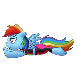 Size: 1000x1000 | Tagged: safe, artist:cappie, derpibooru import, rainbow dash, ponified, pony, clothes, equestria girls outfit, equestria girls ponified, midriff, simple background, solo, swimsuit, transparent background