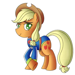Size: 1000x1000 | Tagged: safe, artist:cappie, derpibooru import, applejack, ponified, earth pony, pony, clothes, equestria girls outfit, equestria girls ponified, female, mare, ponified humanized pony, simple background, solo, swimsuit, transparent background