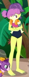 Size: 211x557 | Tagged: safe, derpibooru import, screencap, victoria, water lily (equestria girls), equestria girls, equestria girls series, spring breakdown, spoiler:eqg series (season 2), barefoot, child, clothes, cropped, feet, female, mother and child, mother and daughter, swimsuit, toddler